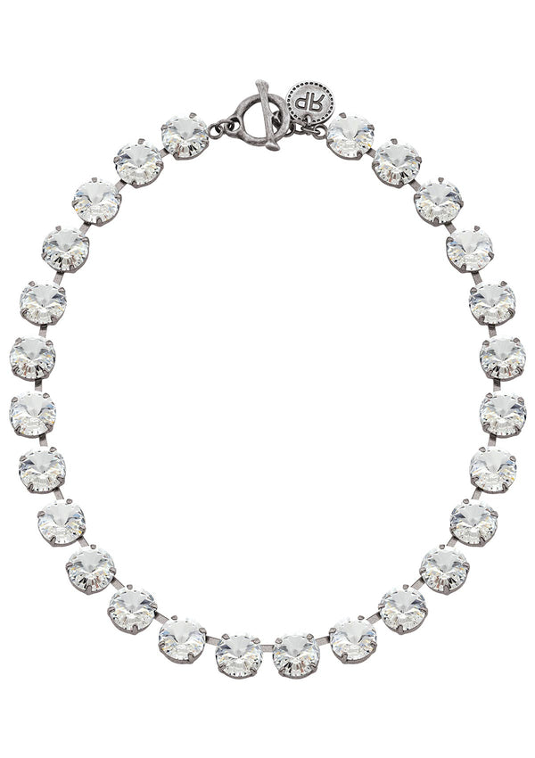Crystal Rivoli Necklace silver crystals rebekah price designs jewelry