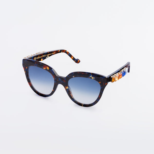 Giulia Marbled Blue Sunglasses