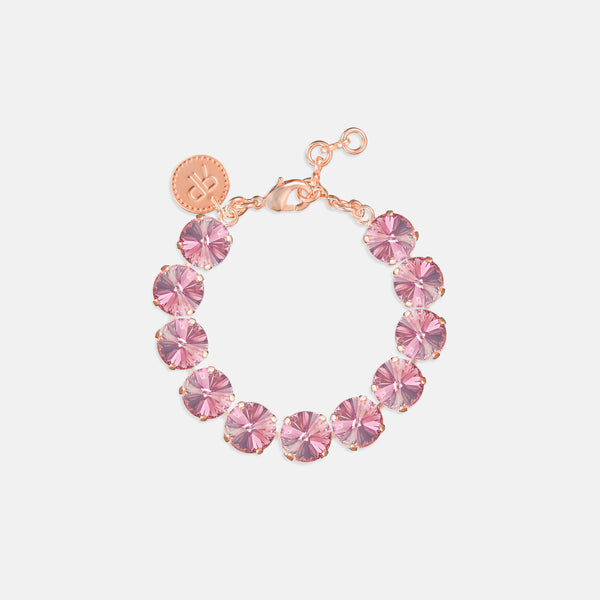 Light Rose Rivoli Bracelet- Rose Gold