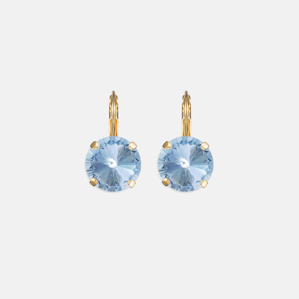 Light Sapphire Rivoli Drops- Gold