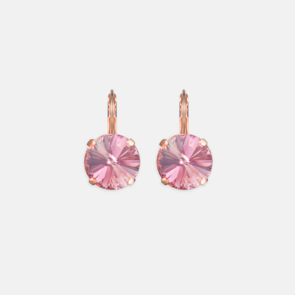 Light Rose Rivoli Drops- Rose Gold