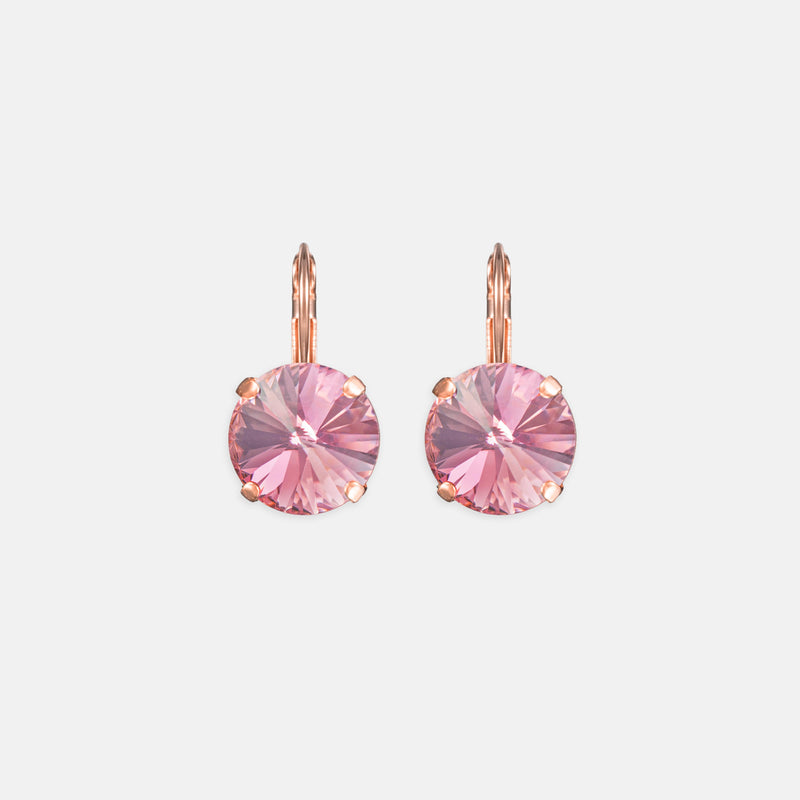Light Rose Rivoli Drops- Rose Gold
