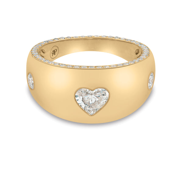 Heart-Shaped Lab-Grown Diamond Dome Ring