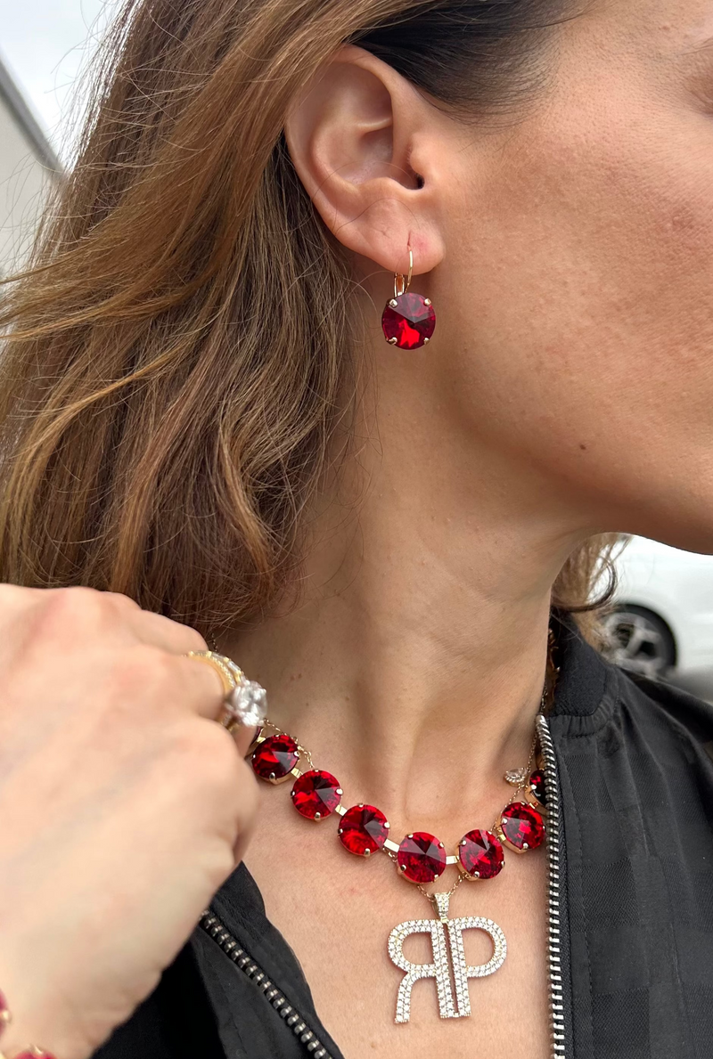 Ruby Rivoli Drops