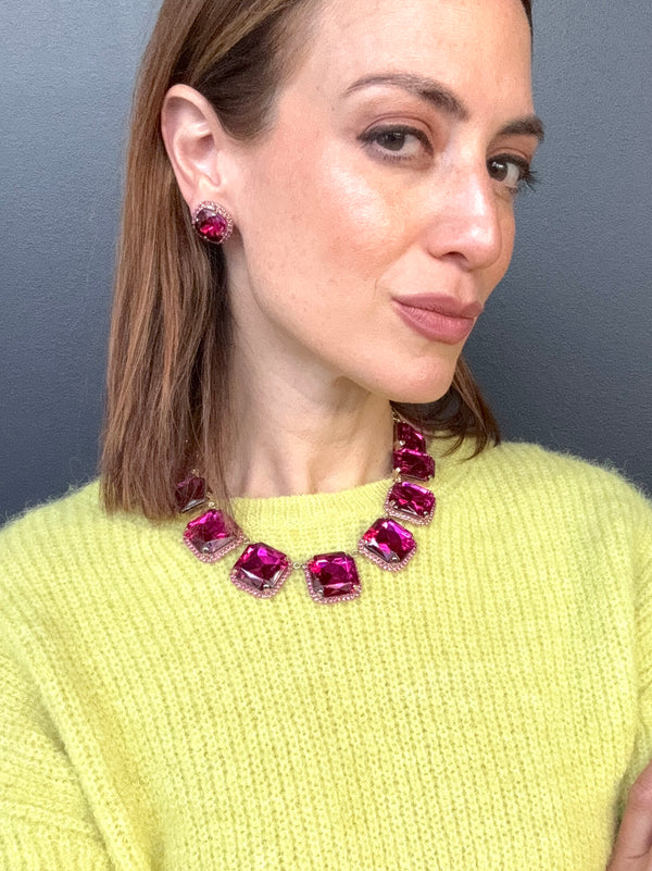 Prism Fuchsia Earrings