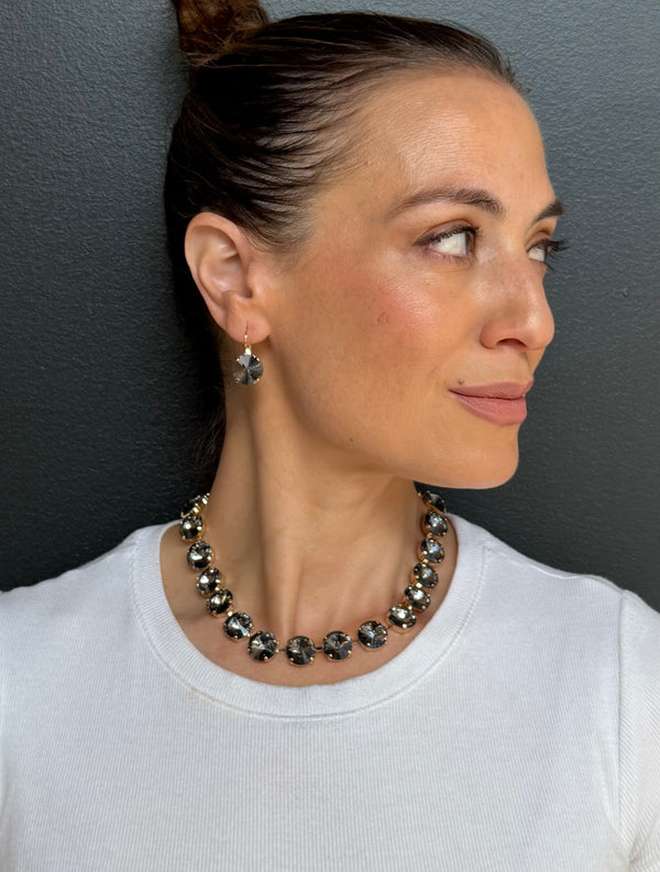 Black Diamond Rivoli Necklace- Gold