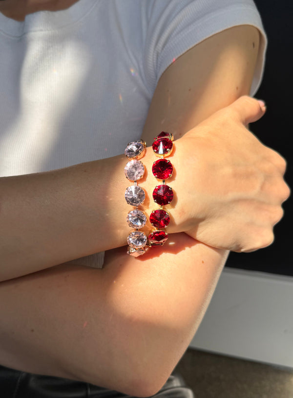 Light Rose Rivoli Bracelet- Rose Gold