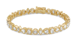 Multi-Shaped Lab-Grown Diamond Tennis Bracelet