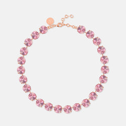 Light Rose Rivoli Necklace- Rose Gold
