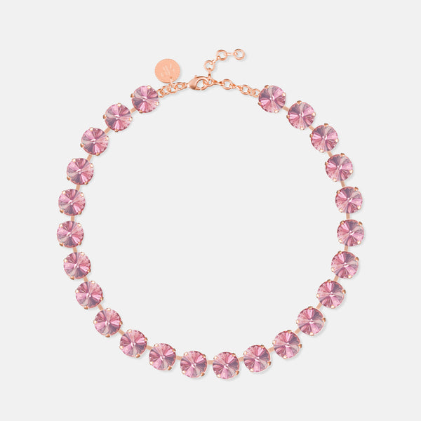 Light Rose Rivoli Necklace- Rose Gold