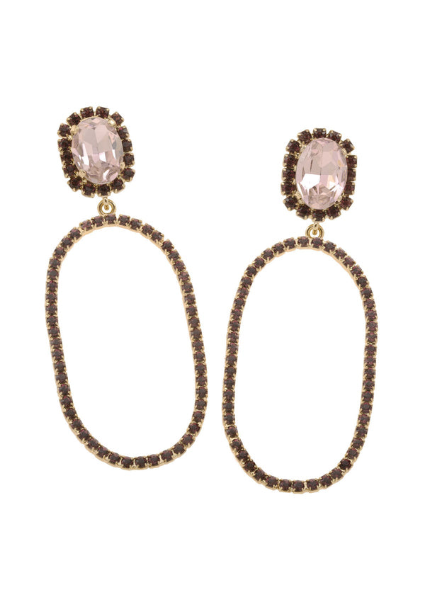 Evelyn Light Rose Long Earrings