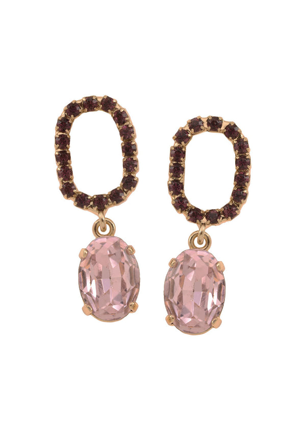 Evelyn Light Rose Earrings