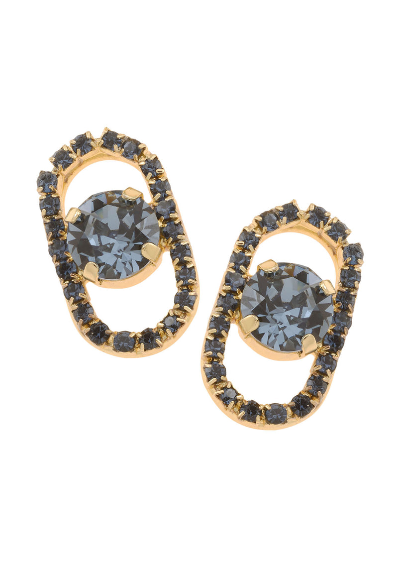 Agatha Denim Blue Earrings