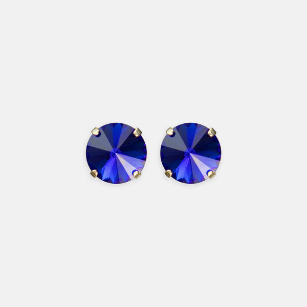 Capri Blue Rivoli Studs