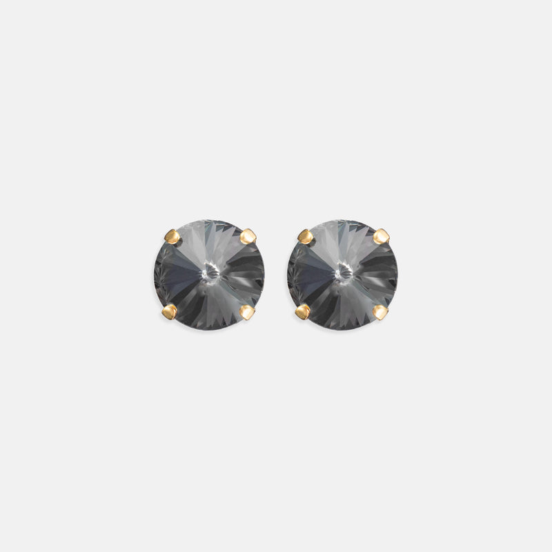 Black Diamond Rivoli Studs- Gold