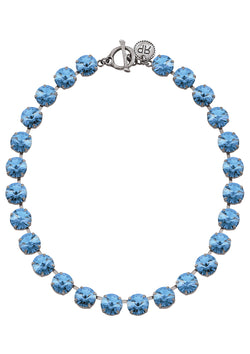 Light Sapphire Rivoli Necklace Sky blue swarovski Crystals rebekah price designs