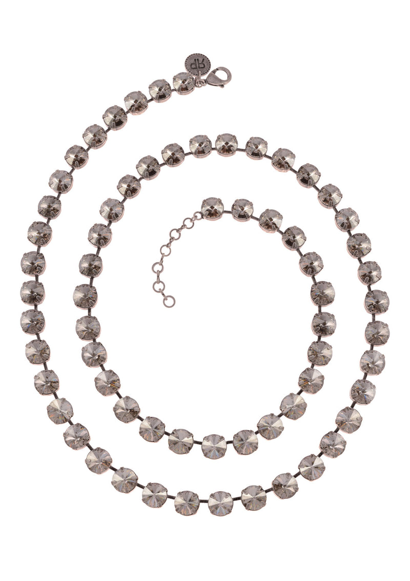 Ramona Necklace Silver Shade Swarovski Crystals Rebekah Price jewelry