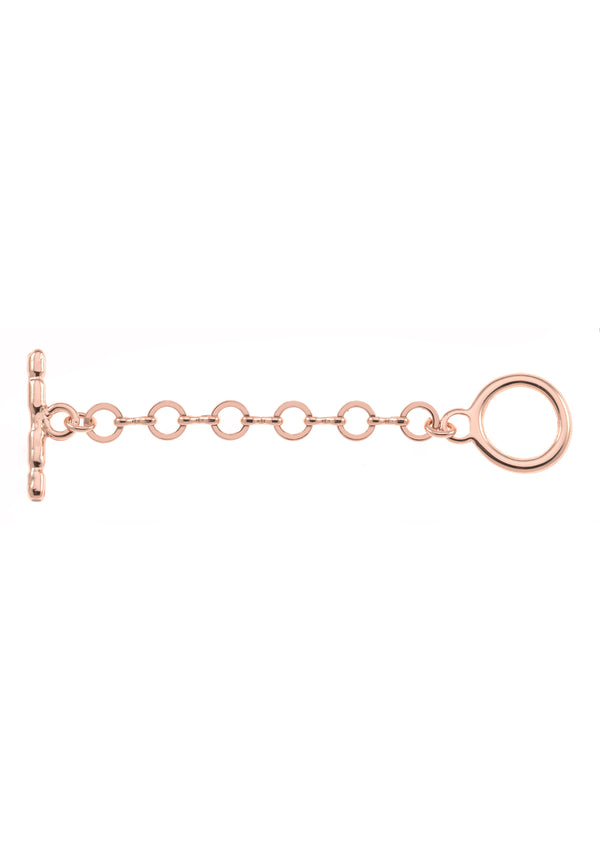 Extension Chain Toggle Close is plated in Rose Gold for Necklaces