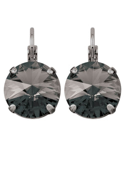 Black Diamond Rivoli Drop Earrings Swarovski Crystal Rebekah Price Designs Fine Jewelry