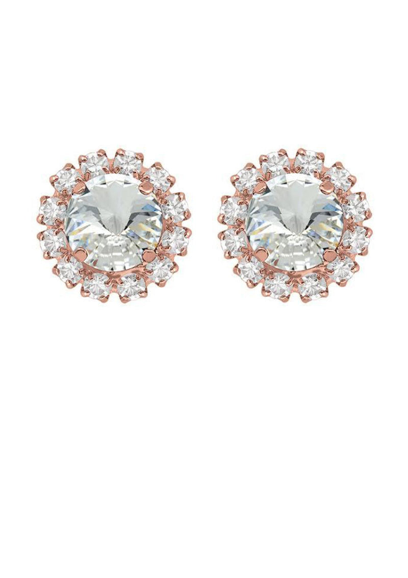 Crystal Rivoli Mini Studs with Strass antique silver Swarovski crystals rebekah price jewelry