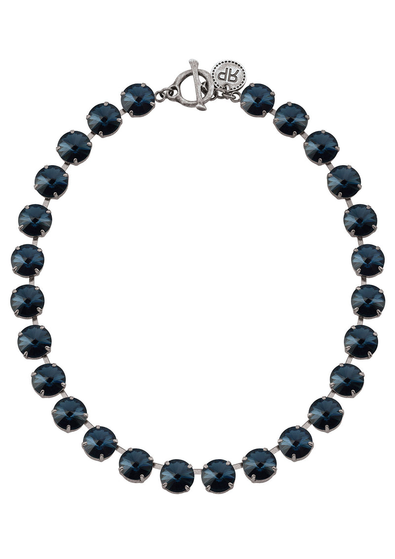 Montana Rivoli Necklace Blue Swarovski Crystals Rebekah Price Designs Fine Jewelry