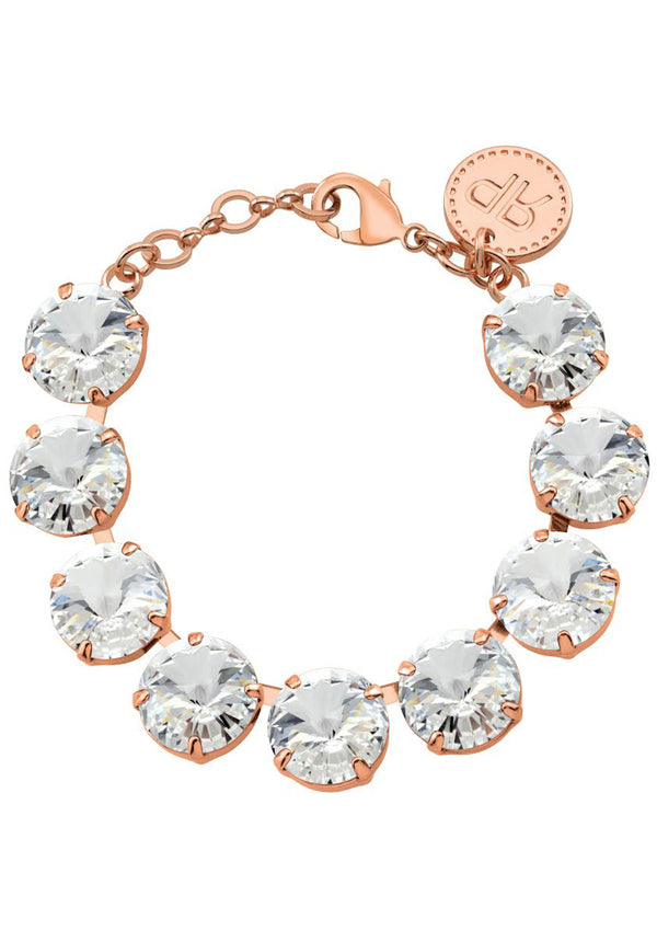 Crystal Rivoli Bracelet Antique Silver Swarovski Crystals Rebekah Price Designs Fine Jewelry