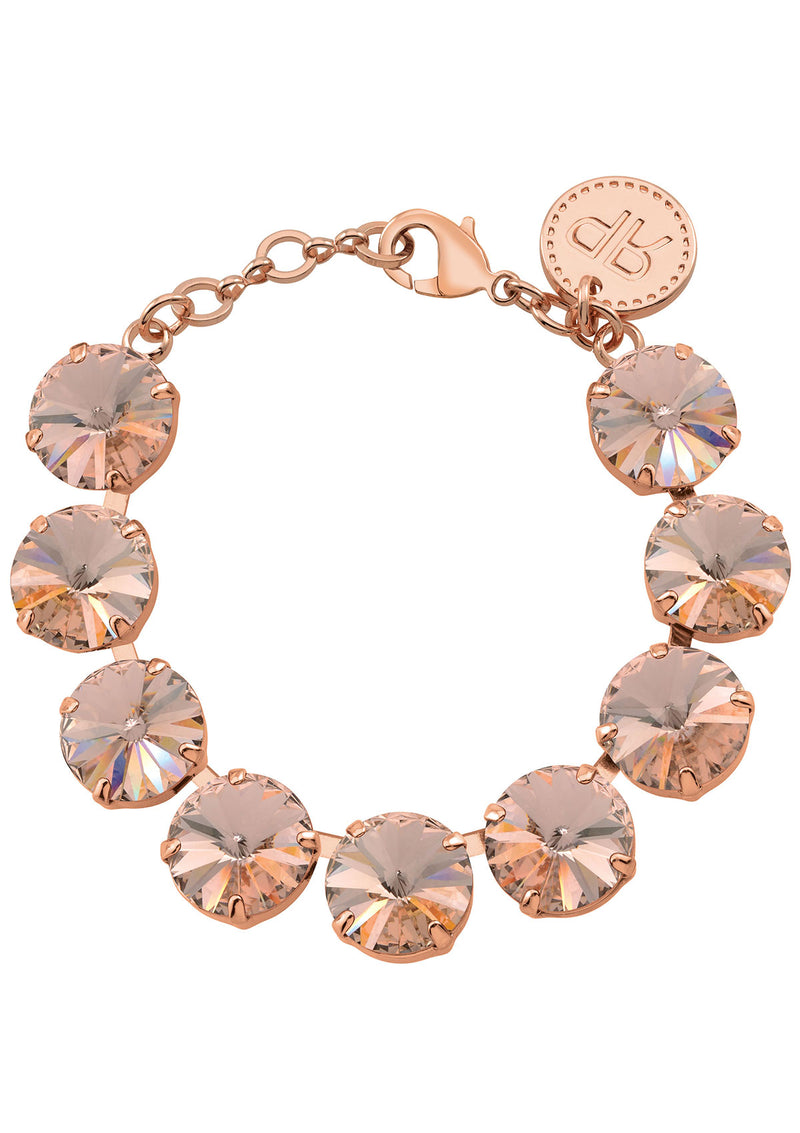 Vintage Rose Gold Rivoli Crystal Bracelet Rebekah Price Jewelry