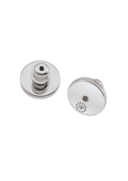 Disk Earring Backings - Silver