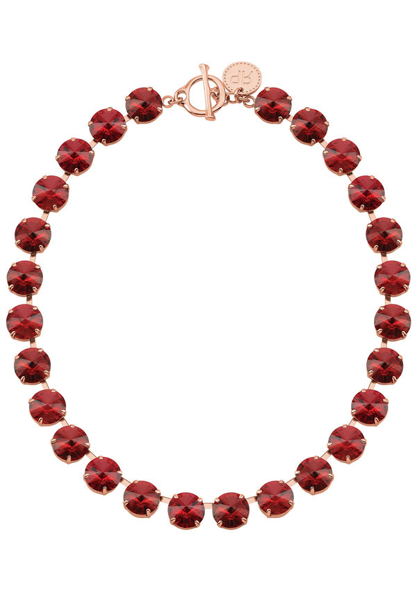 Siam Rivoli Necklace Red Swarovski Crystal Rebekah Price Jewelry